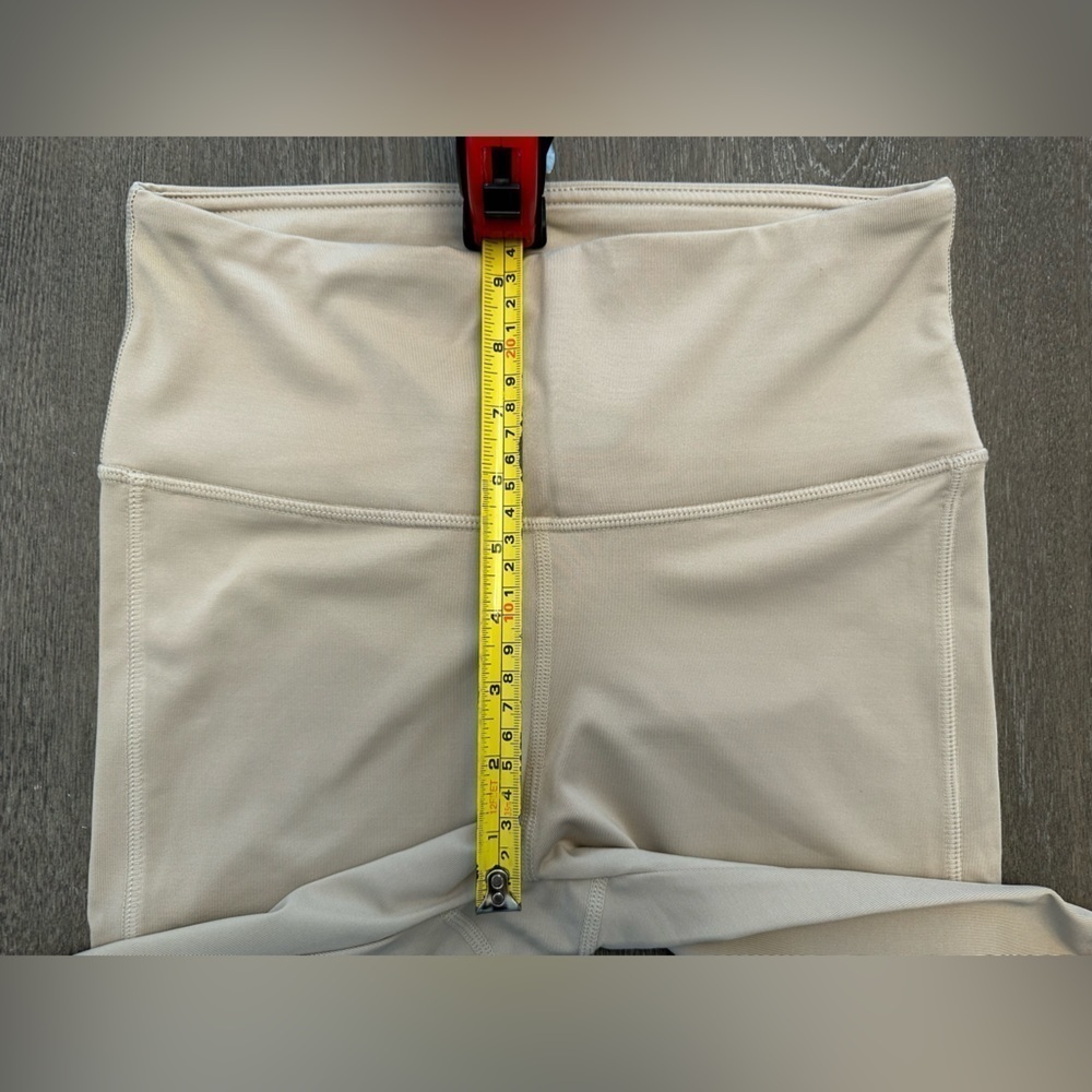 NWOT KITTENISH TAN HIGH WAIST LEGGINGS WITH BUTTON DETAIL - Size Small SKU:157 - Picture 6 of 7
